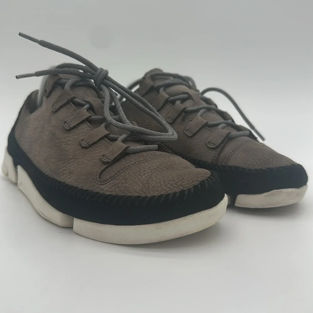 Clarks Men's Original's Trigenic Flex 2 Grey Black Nubuck Shoes Size US 9.5